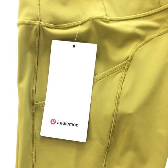 Lululemon Fast and Free Crop II 19" Nulux Golden Lime - Picture 10 of 14